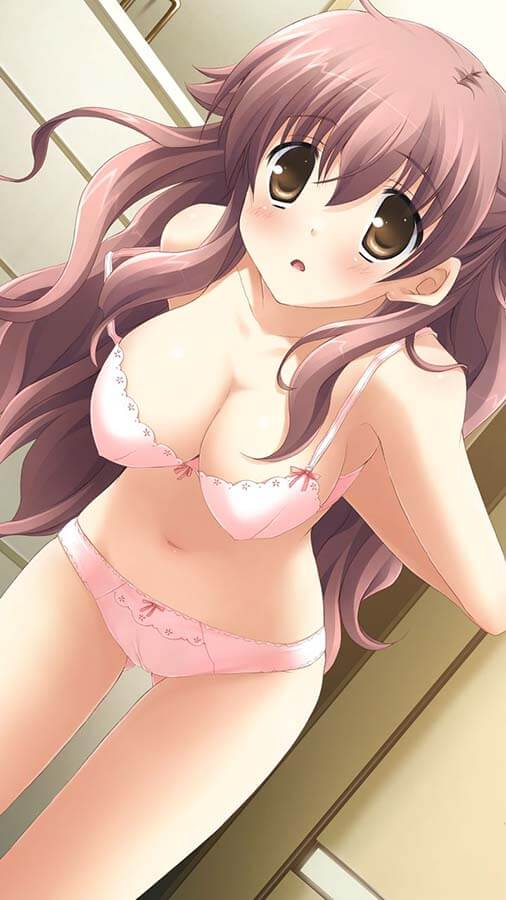 Cut Huge Boobs Anime Girl In Lingerie Undressing Lucky Lewd Erotic