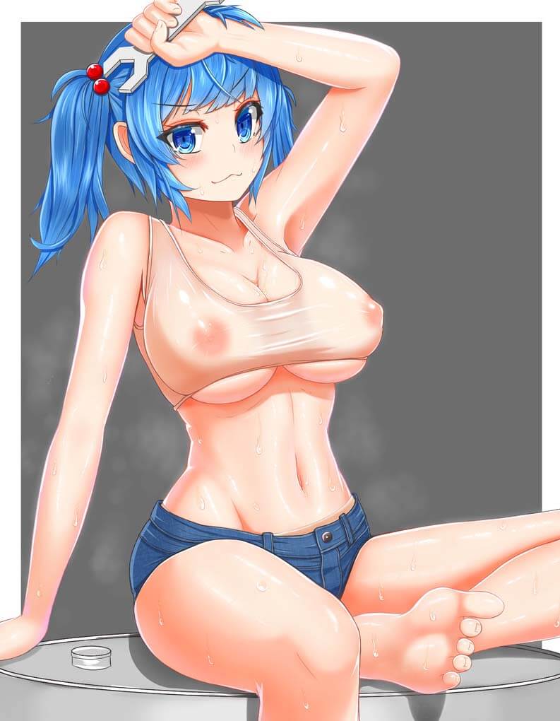 Kawashiro Nitori Huge Boobs Hentai Girl With No Bra Touhou Project Xxx