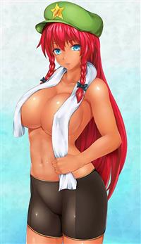 Hong MeiLing Large Breasts Anime Girl Topless Flashing Boobs 1