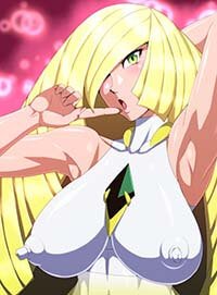 Lusamine Big Breast Hentai Girl Flashing Erect Nipples Pokemon Hentai 1