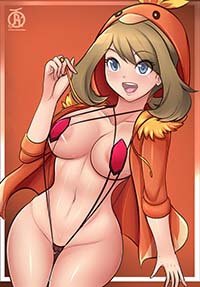 May Big Tits Hentai Girl In Micro Bikini Flashing Boobs Pokemon Hentai 1