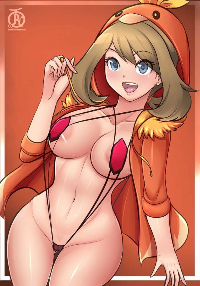 May Big Tits Hentai Girl In Micro Bikini Flashing Boobs Pokemon Hentai 2