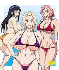 Sakura Hinata And Tsunade Big Tits Hentai Girls In Bikini Flashing Boobs 1