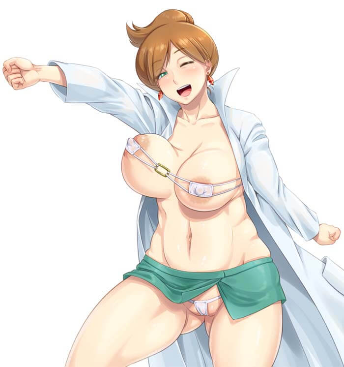 Professor Juniper Huge Boobs Hentai Girl Taking Off Her Clothes Flashing 2