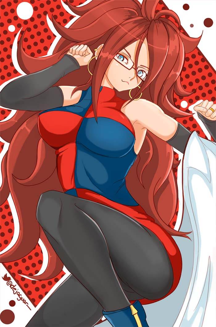 Android 21 Big Boobs Hentai Girl With Glasses Flashing Sexy Figure 2