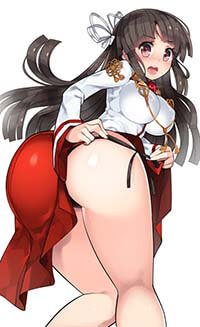 Hiyou Big Tits Anime Girl Strips Off Her Bikini Bottom Flashing Big Ass 1