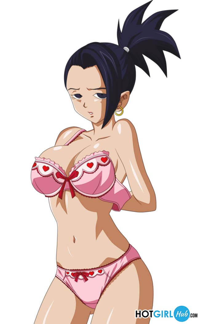 Dragon Ball Hentai Kale in Lingerie Removing Bra Flashing Large Breasts 2