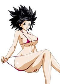 Dragon Ball Super Hentai Caulifla Big Tits Anime Girl in Super Micro Bikini 1