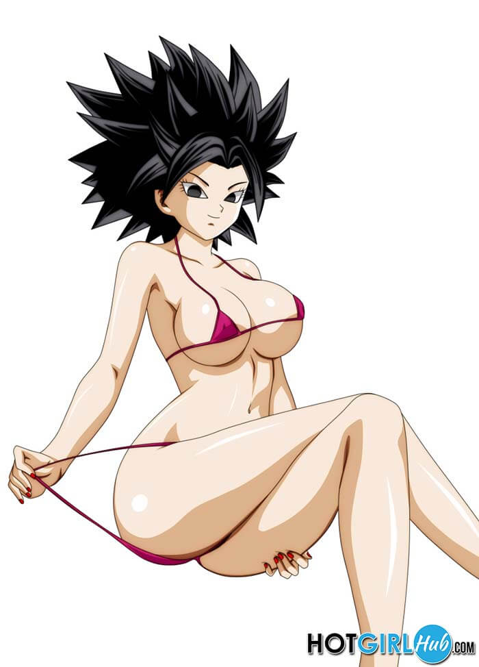 Dragon Ball Super Hentai Caulifla Big Tits Anime Girl in Super Micro Bikini 2