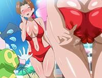 Pokemon Hentai Delia Ketchum Big Breast Anime Girl in Bikini Big Boobs 1