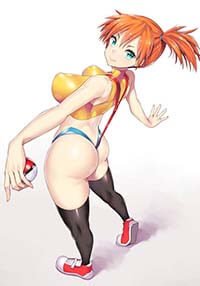 Pokemon Hentai Misty In Swimsuit Showing Big Ass And Hard Nipples 1