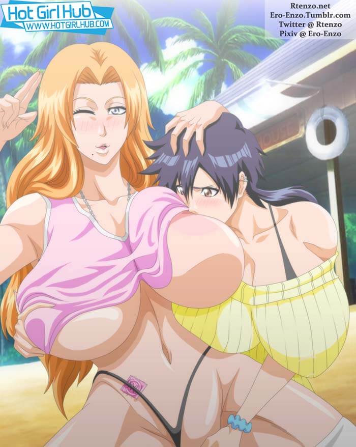 Bleach Hentai Rangiku X Tatsuki Lesbian Without Bra Sucking Nipple 2