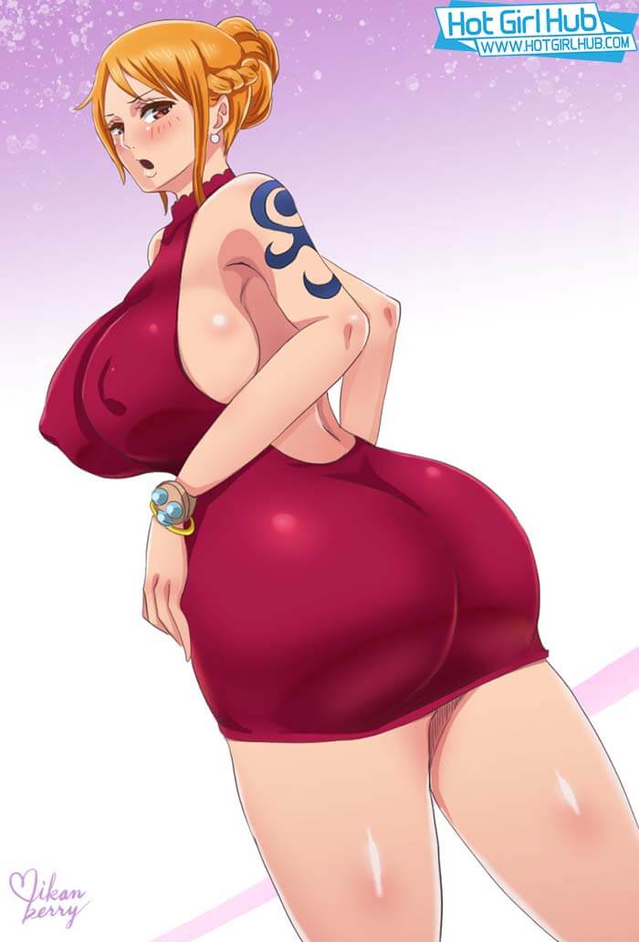 One Piece Hentai Nami Without Bra In Backless Dress Huge Ass 2