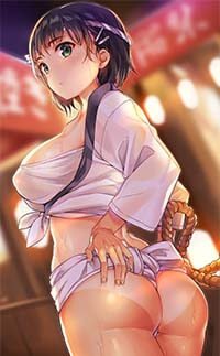 Sword Art Online Hentai Suguha Kirigaya In Fundoshi See Through Nipples 1