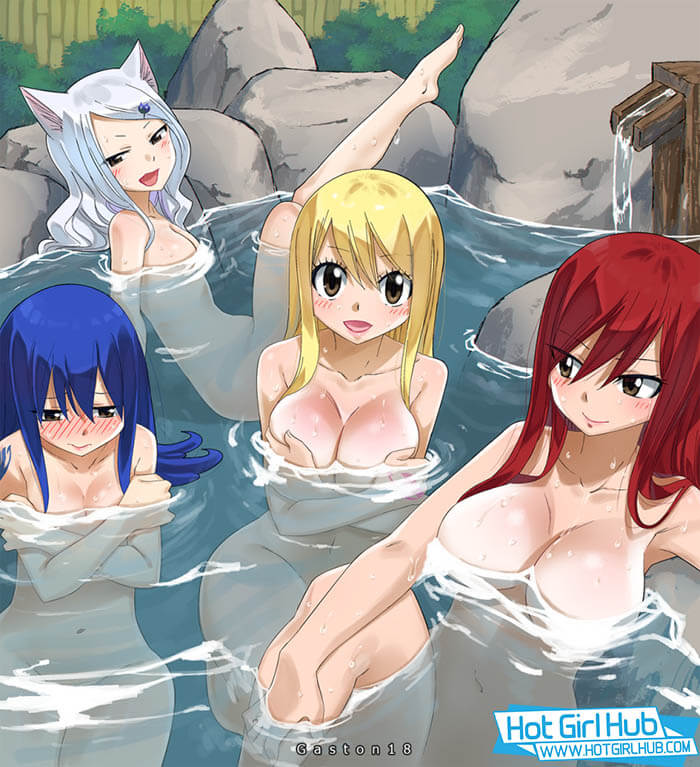 Fairy Tail Hentai Erza Scarlet X Lucy Heartfilia X Wendy Marvell X Charles Naked 2