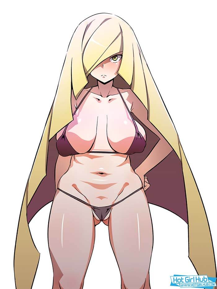 Pokemon Sun and Moon Hentai Lusamine Milf in Bikini Large Breasts Pussy 2