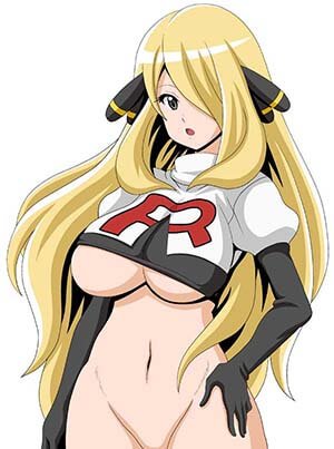 Pokemon Diamond And Pearl Hentai Cynthia Bottomless Naked Underboob