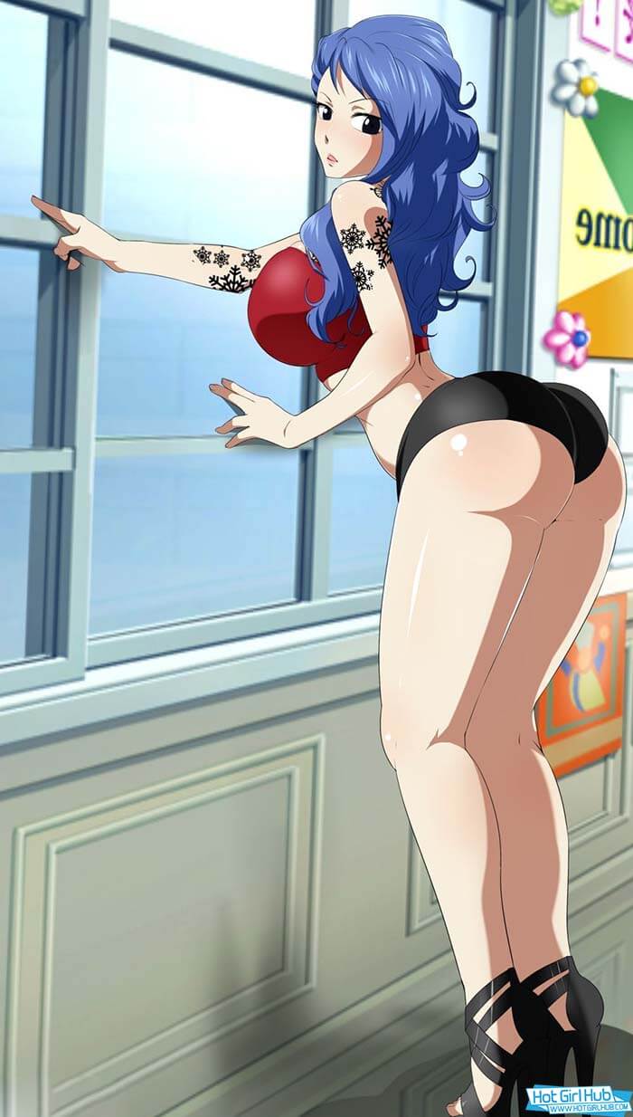 Fairy Tail Juvia Lockser Hentai in Underwear Large Breasts Butt Crack 2