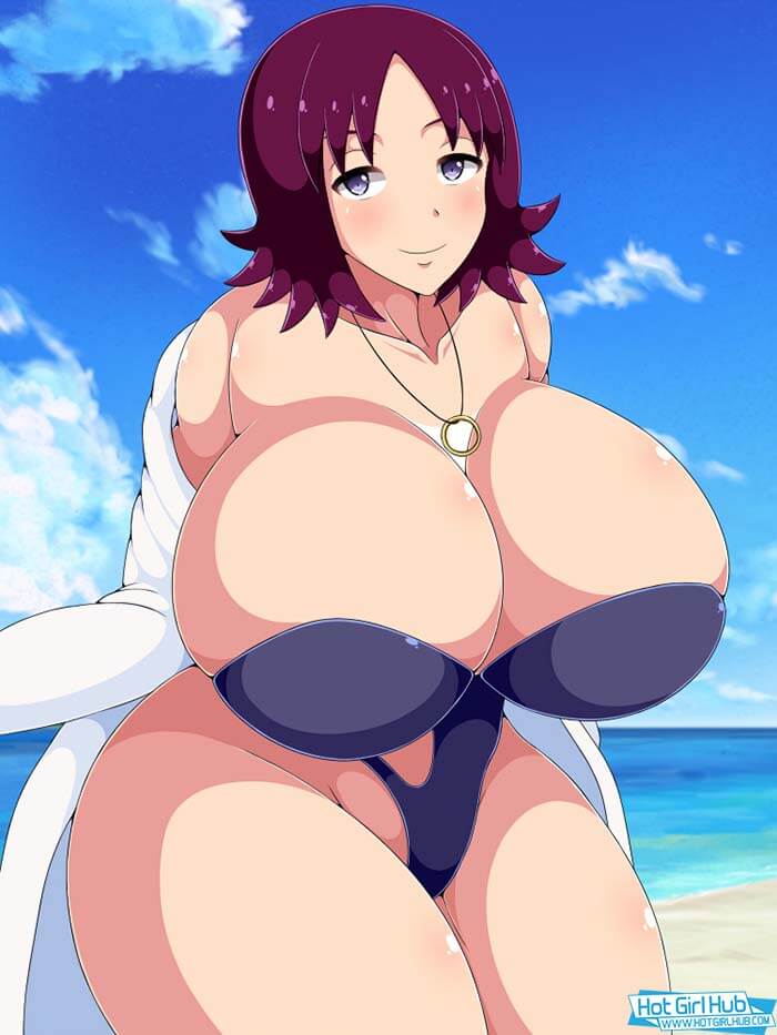 Pokemon Professor Ivy Hentai in Swimsuit Huge Breasts Cleavage 2