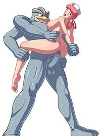 Nurse Joy Big Breast Anime Girl Naked Forced Fuck by Machamp Poke