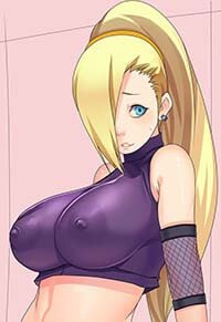 Ino Yamanaka Big Breast Hentai Girl in See Through Top Hard Nipples 1