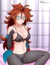 Dragon Ball Fighterz Hentai Android 21 Strips Off Her Clothes Big Boobs