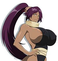 Bleach Hentai Yoruichi Shihouin In Leotard Without Bra Areola Slip