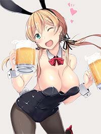 Kantai Collection Hentai Prinz Eugen in Bunnysuit Winking Huge Boobs 1