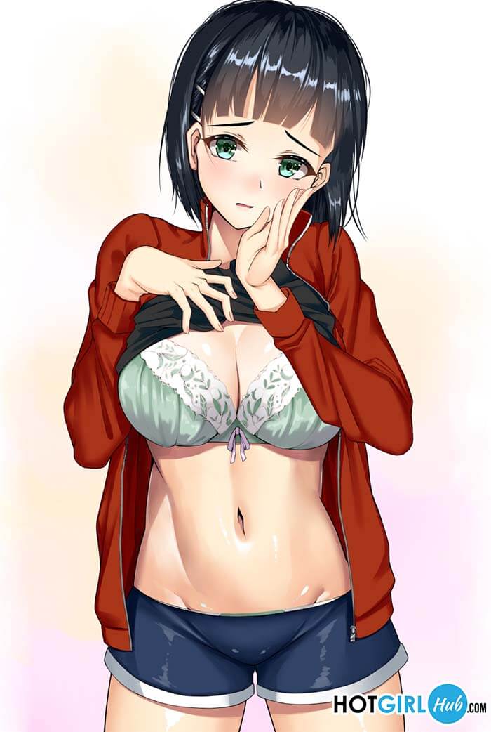 Sword Art Online Hentai Suguha Kirigaya Lift Shirt To Show Large Breasts 2