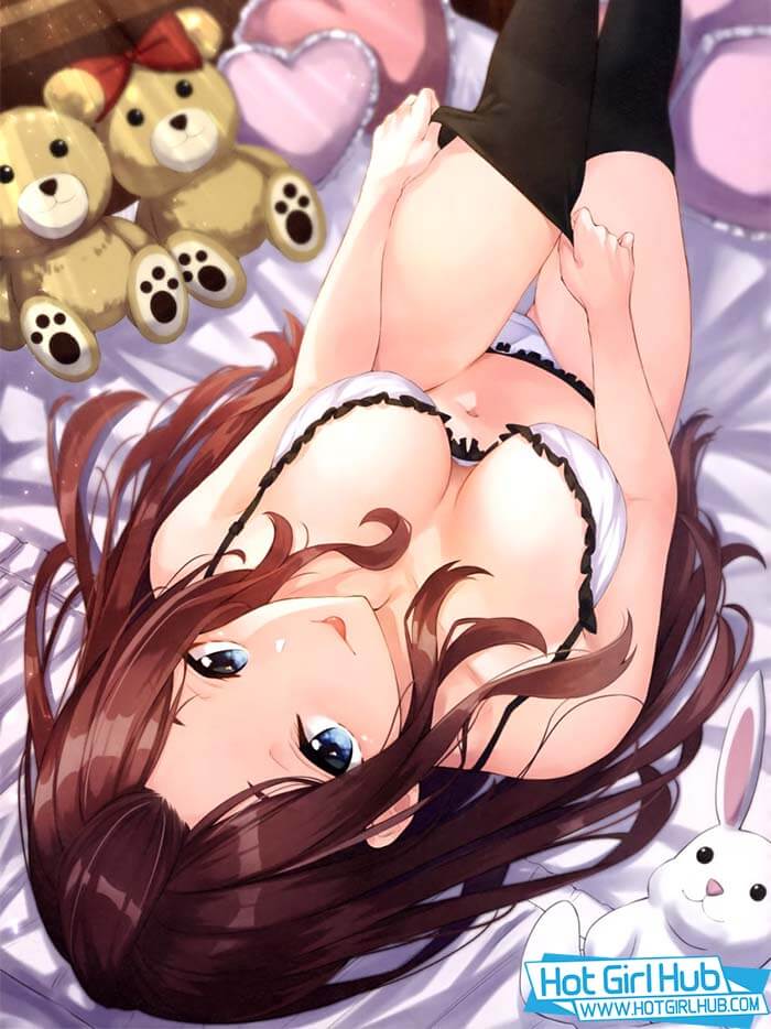 Dengeki Moeoh Hentai Big Tits Anime Girl Lying In Underwear Cleavage 2