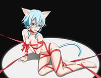 Sword Art Online Hentai Sinon Naked Bondage Bdsm Naked Body