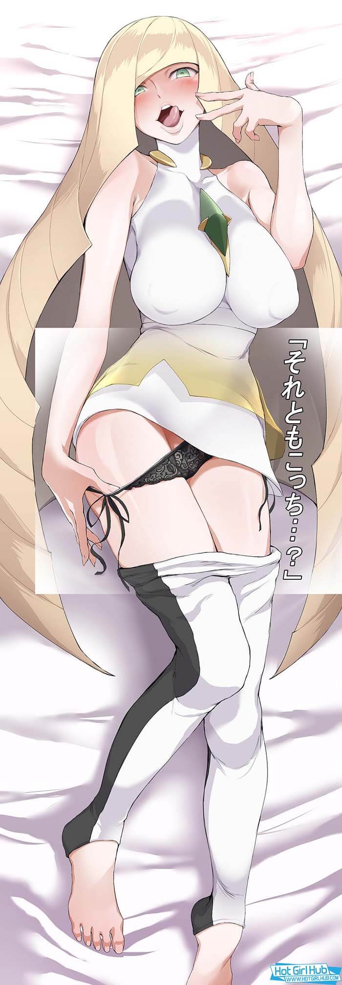 Pokemon Sun and Moon Lusamine Hentai Milf Undressing Huge Breasts 2