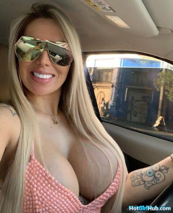 Hot Busty Girls Taking Car Selfie 14