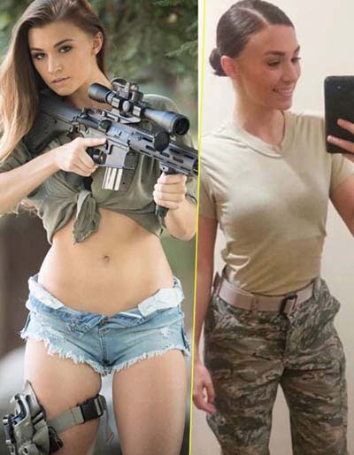 sexy military girls In And Out Of Uniform showing perfect figure 1
