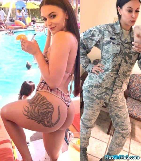 sexy military girls In And Out Of Uniform showing perfect figure 11