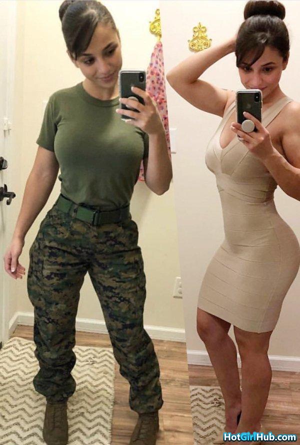 sexy military girls In And Out Of Uniform showing perfect figure 13