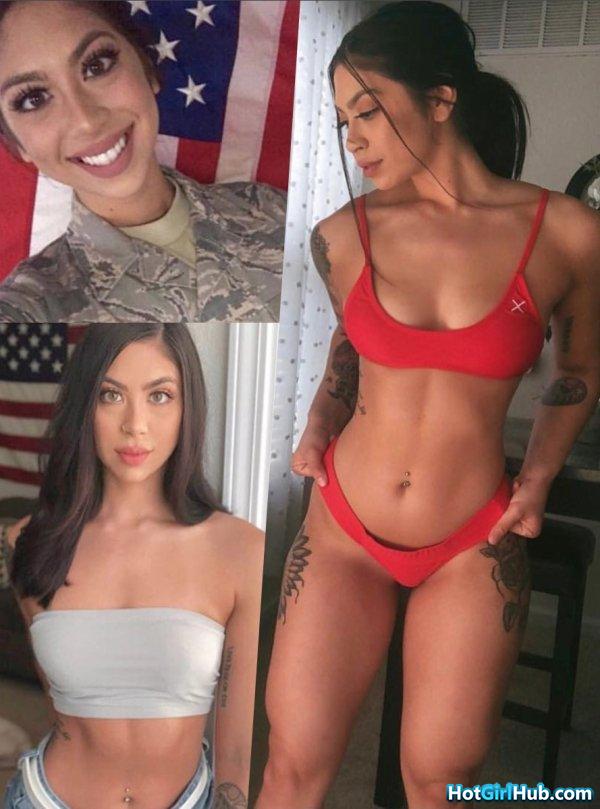 sexy military girls In And Out Of Uniform showing perfect figure 14