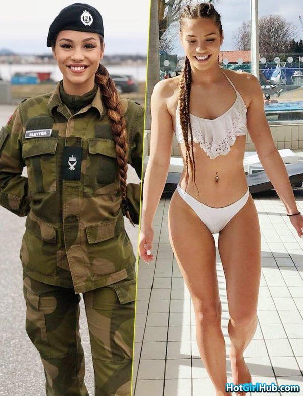 sexy military girls In And Out Of Uniform showing perfect figure 15