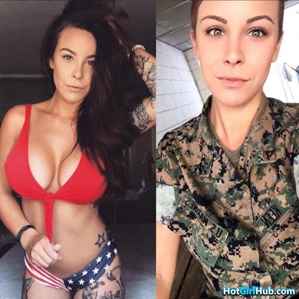 sexy military girls In And Out Of Uniform showing perfect figure 2