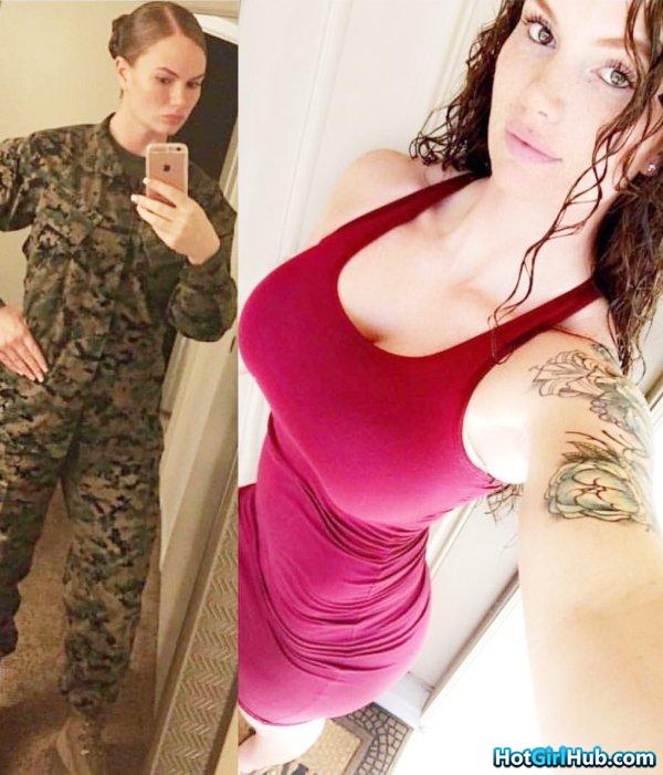 sexy military girls In And Out Of Uniform showing perfect figure 6