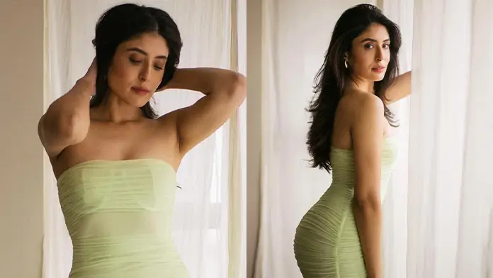 Kritika Kamra Displays Her Sexy Figure in Bodycon Dress Raised the Temperature (1)