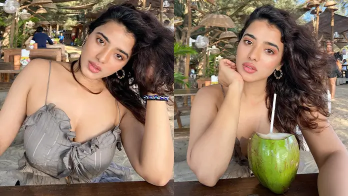 Ketika Sharma Puts on Busty Display in Grey Top Looked Stunning (1)