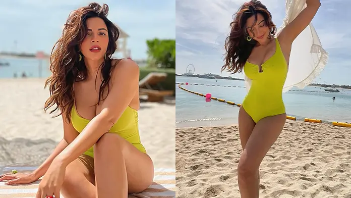 Shama Sikander Shows Off Sexy Figure in Swimsuit Sets Social Media on Fire (1)