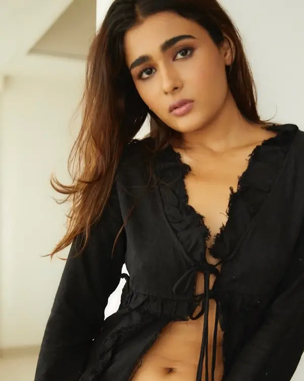 Hot Shalini Pandey Showing Her Big Boobs in Chic Black Dress (4)