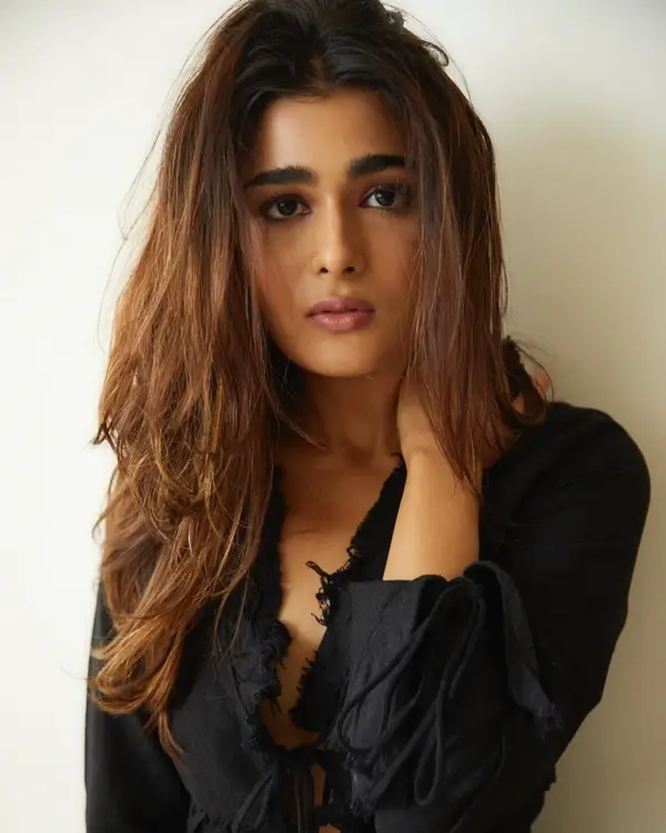 Hot Shalini Pandey Showing Her Big Boobs in Chic Black Dress (6)