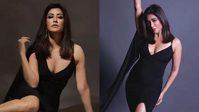 Hot Chitrangda Singh Showcased Her Big Boobs and Curvy Figure in Black Dress (1)