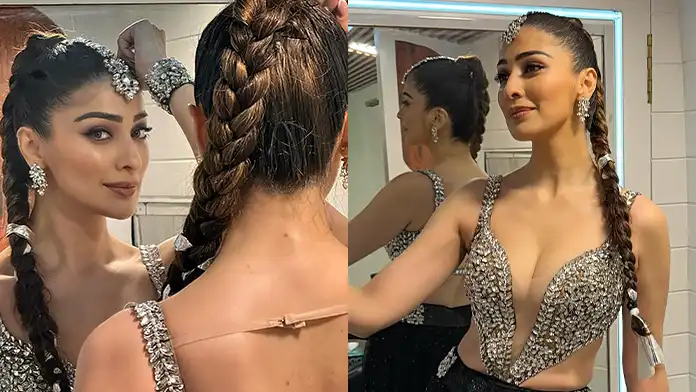 Hot Raai Laxmi Flaunts Her Big Boobs in Silver and Black Gown (1)