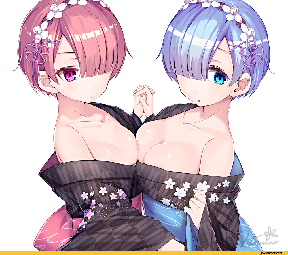 Sexy Big Boobs Re Zero Girls Ram And Rem Without Bra